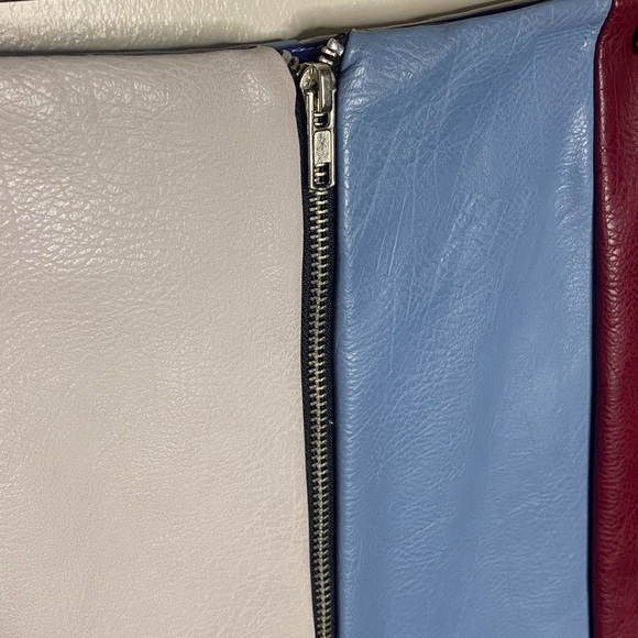 Streetwear Leather Mini Skirt with Whimsical Pattern - Size Large - Picture 5 of 6